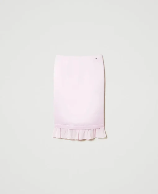 Jupe Mi-longue En Satin Duchesse