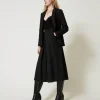 Jupe-culotte En Laine Mélangée Avec Ceinture