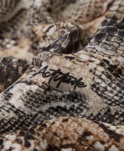 Keffieh En Crêpe Georgette Avec Imprimé Serpent
