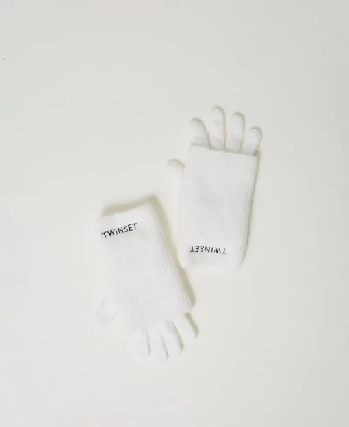 Lot De Gants En Maille Avec Broderie Siglée