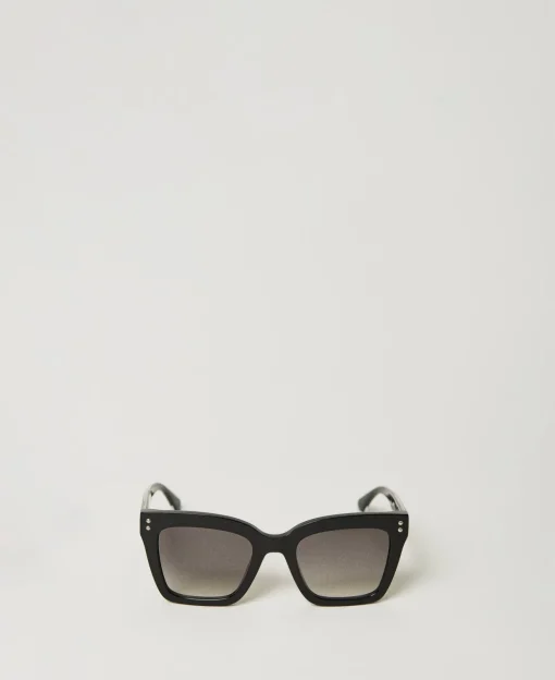 Lunettes De Soleil Carrées Avec Clous