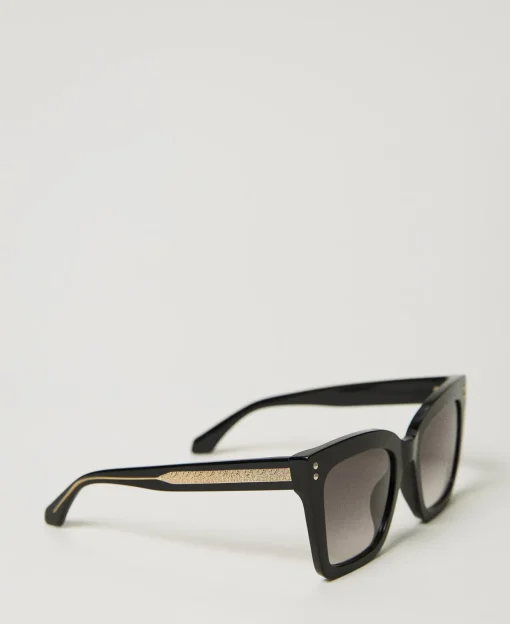 Lunettes De Soleil Carrées Avec Clous