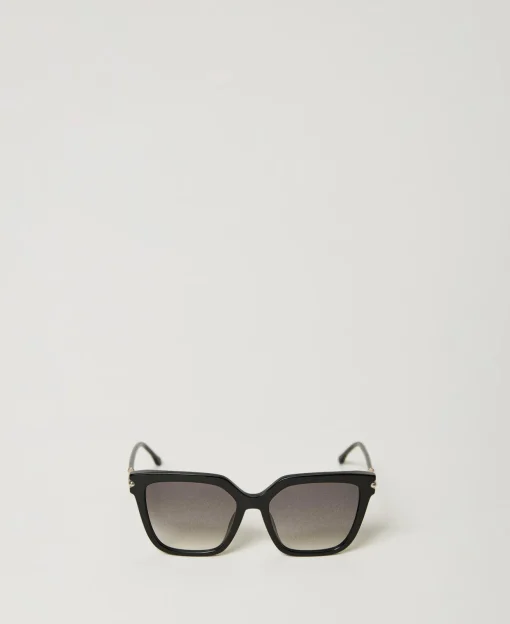 Lunettes De Soleil Géométriques Avec Logo
