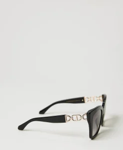 Lunettes De Soleil œil-de-chat Avec Barrette