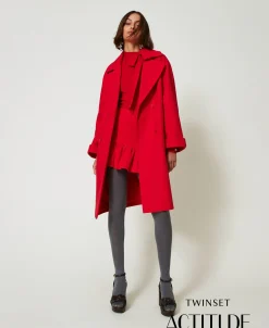 Manteau Croisé En Drap