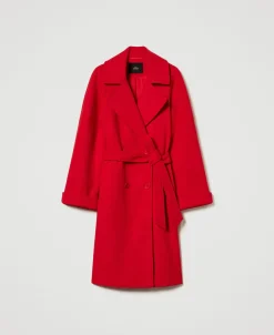 Manteau Croisé En Drap