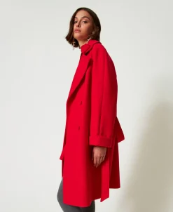 Manteau Croisé En Drap