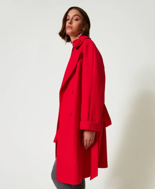 Manteau Croisé En Drap