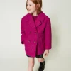 Manteau Croisé En Drap Bouclette
