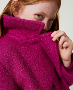 Manteau Croisé En Drap Bouclette