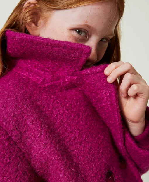 Manteau Croisé En Drap Bouclette
