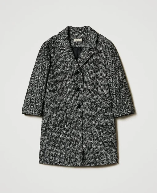 Manteau En Drap à Chevrons