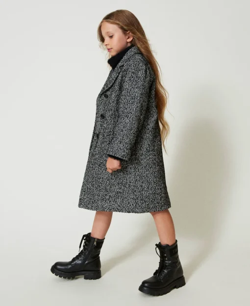 Manteau En Drap à Chevrons