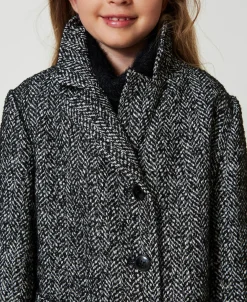 Manteau En Drap à Chevrons