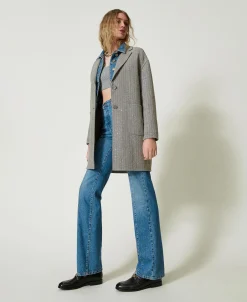 Manteau En Drap Double Avec Sequins