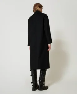 Manteau Fluide En Laine Mélangée