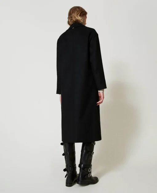Manteau Fluide En Laine Mélangée