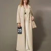Manteau Long Croisé En Fausse Fourrure