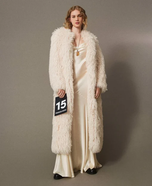Manteau Long En Fausse Fourrure