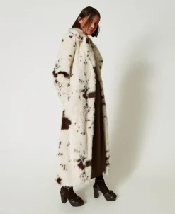 Manteau Long En Fausse Fourrure