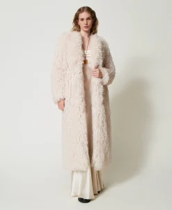 Manteau Long En Fausse Fourrure