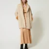 Manteau Mi-long En Fausse Fourrure