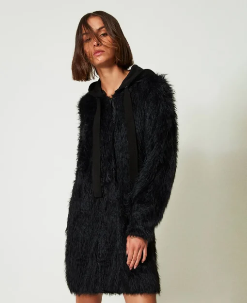Manteau MYFO En Maille Avec Capuche