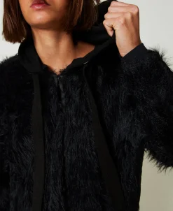 Manteau MYFO En Maille Avec Capuche