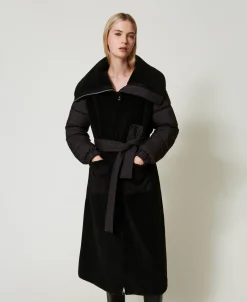 Manteau Rembourré En Fausse Fourrure