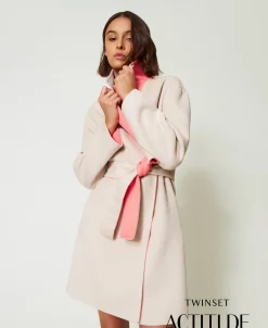 Manteau Réversible MYFO En Drap De Laine Mélangée