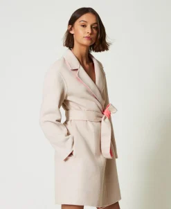 Manteau Réversible MYFO En Drap De Laine Mélangée