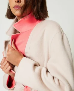 Manteau Réversible MYFO En Drap De Laine Mélangée
