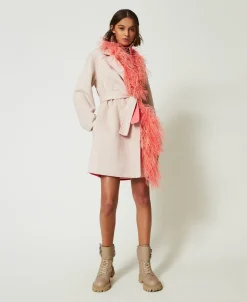 Manteau Réversible MYFO En Drap De Laine Mélangée