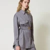 Maxi Chemise Rayée Avec Ceinture