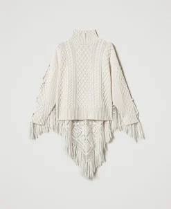 Maxi Pull En Laine Mélangée Avec étole