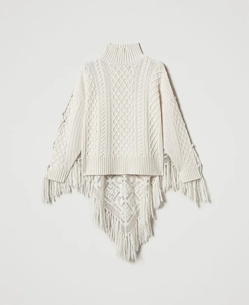Maxi Pull En Laine Mélangée Avec étole