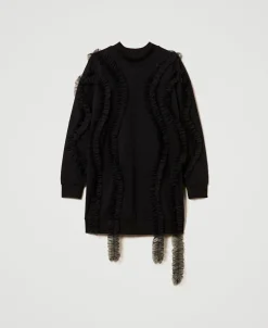 Maxi Sweat-shirt Avec Volants En Tulle