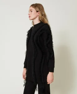 Maxi Sweat-shirt Avec Volants En Tulle
