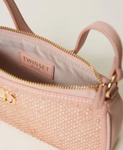 Mini Sac En Satin Avec Strass Et Oval T