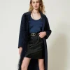 Mini-jupe Effet Cuir Avec Ceinture