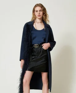 Mini-jupe Effet Cuir Avec Ceinture