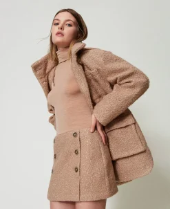 Mini-jupe En Drap Froncé
