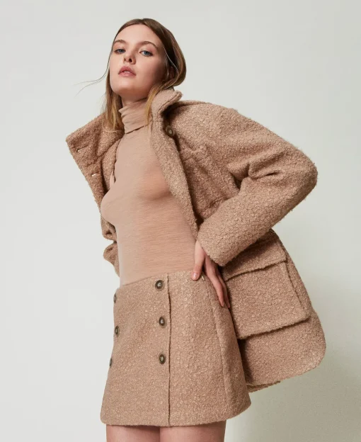 Mini-jupe En Drap Froncé