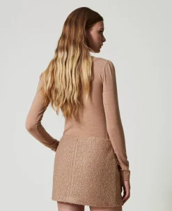 Mini-jupe En Drap Froncé