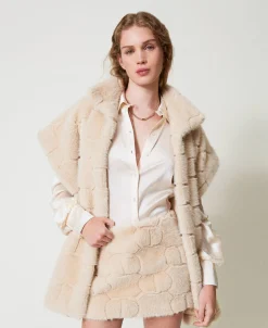Mini-jupe En Fausse Fourrure Avec Oval T