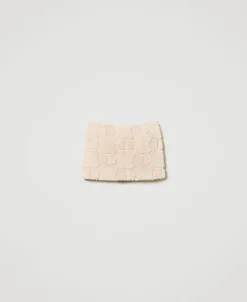 Mini-jupe En Fausse Fourrure Avec Oval T
