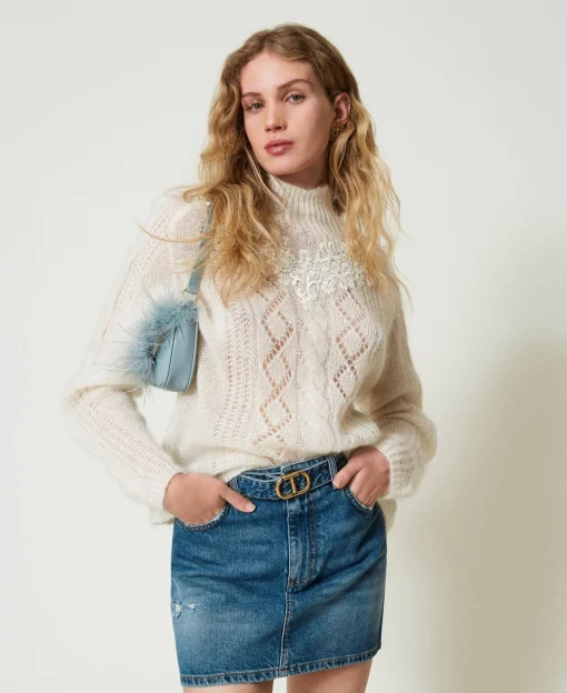 Mini-jupe En Jean Avec Ceinture