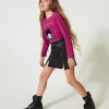 Mini-jupe En Jean Avec Fentes