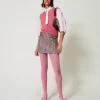 Mini-jupe En Tissu Bouclé Et Lurex