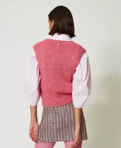 Mini-jupe En Tissu Bouclé Et Lurex